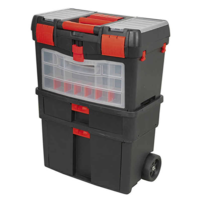 Sealey Mobile Toolbox with Tote Tray & Removable Assortment Box AP850 Sealey - Dynamic Drive