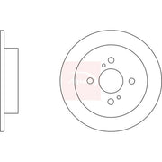 Apec 2 x Solid Brake Discs fits Suzuki Ignis I 2003-2005 1.5