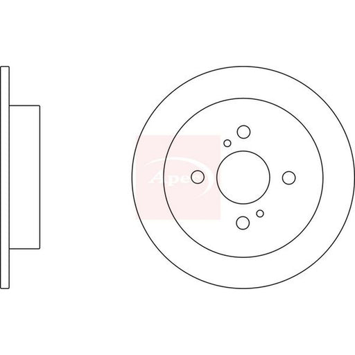 Apec 2 x Solid Brake Discs fits Suzuki Ignis I 2003-2005 1.5