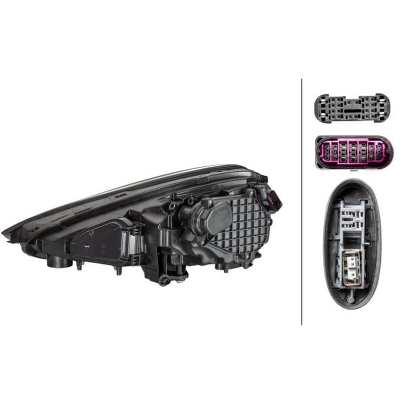 Hella Headlight Headlamp D3S (Gas Discharge Lamp) Right fits Porsche Cayenne