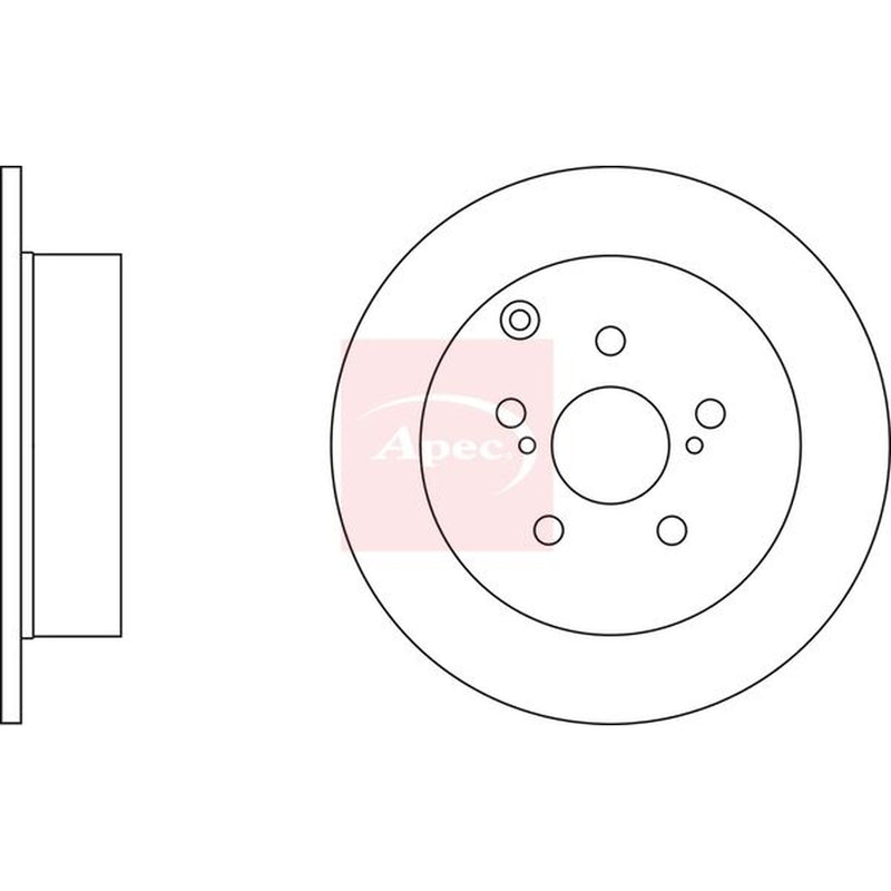 Apec Front & Rear Brake Discs & Pads fits Toyota Celica 1999-2005 1.8