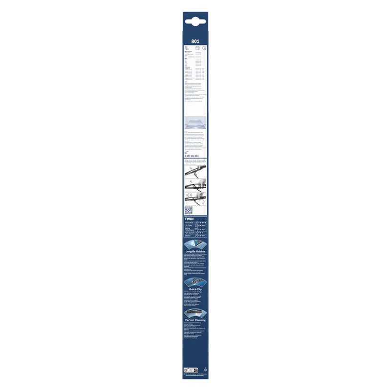 Bosch Eco Front Wiper Blade Set 600mm + 530mm — 801 fits Volvo S80 I 1998-2001