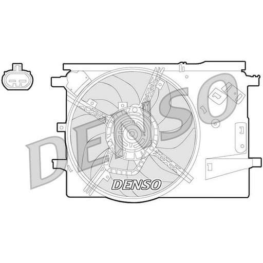 Denso Engine Cooling Fan fits Fiat Grande Punto 2005-2015 1.2 1.4