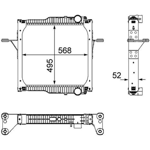 Mahle Engine Radiator fits Renault Trucks Midlum 2006 on