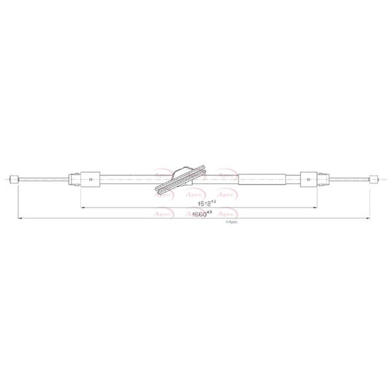 Apec Handbrake Cable Front fits Mercedes-Benz Cls 2011-2017