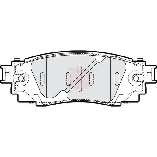 Apec Rear Brake Pad Set fits Lexus Es 2018 on