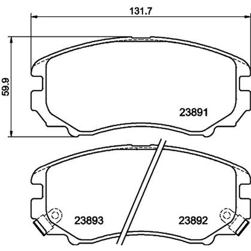 DON Front Brake Pad Set fits Hyundai Coupe II 2001-2009 1.6 2.0 2.7