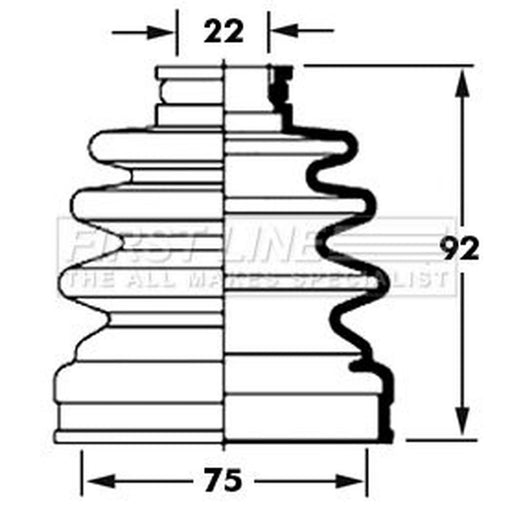 First Line Drive Shaft Bellow Kit Front Left fits Kia Shuma I 1997-2001 1.5