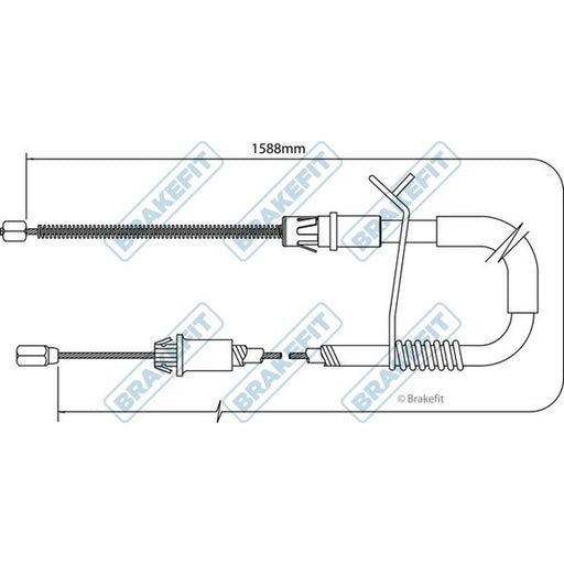 Apec Handbrake Cable Left Rear fits Ford Transit Platform 2000-2006 2.3 2.4