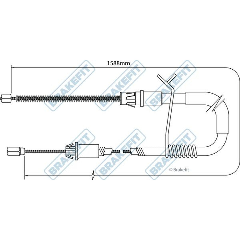 Apec Handbrake Cable Left Rear fits Ford Transit Platform 2000-2006 2.3 2.4