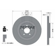 Textar 2 x Externally Vented Rear Brake Discs 92160303-x2