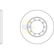 NAPA 2 x Solid Rear Brake Discs NBD5405-x2
