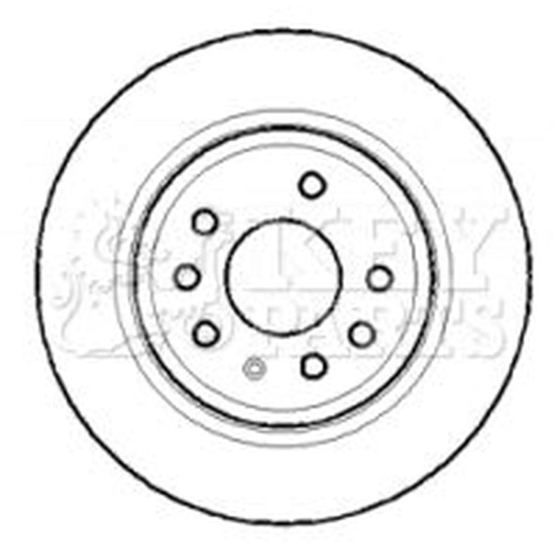 Key Parts Rear Brake Vented Discs & Pads fits Cadillac Bls 2009-2010 2.8