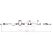 Apec Handbrake Cable Right Rear CAB1619