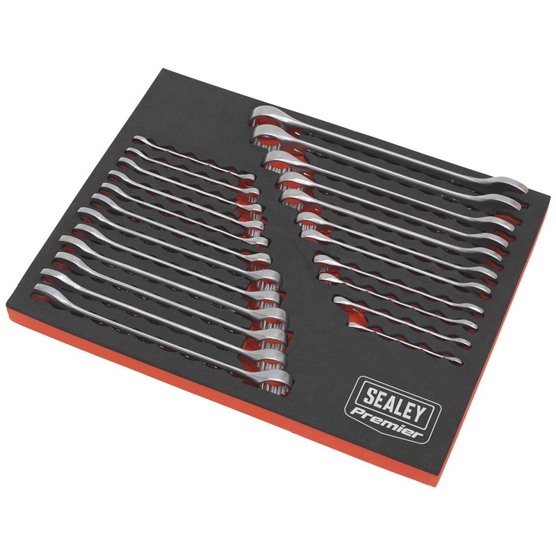 Sealey Premier 23pc Cold Stamped Metric Imperial Combination Spanner Set EVA Sealey  - Dynamic Drive