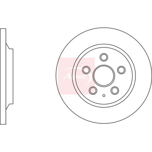 Apec 2 x Solid Brake Discs fits Mazda CX-5 2011-2024 2.0 2.2 2.5
