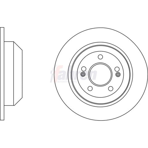 Fahren 2 x Solid Rear Brake Discs FBD6628-x2