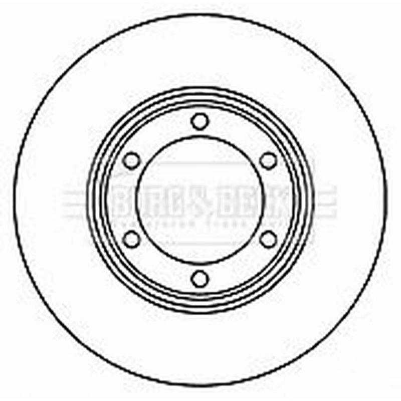 Borg & Beck 2 x Vented Brake Discs fits Mitsubishi L200 1996-2007 2.0 2.5