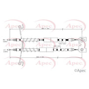 Apec Handbrake Cable Left Rear fits Ford Tourneo Connect 2002-2013 1.8