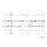 Apec Handbrake Cable Right Rear CAB1202