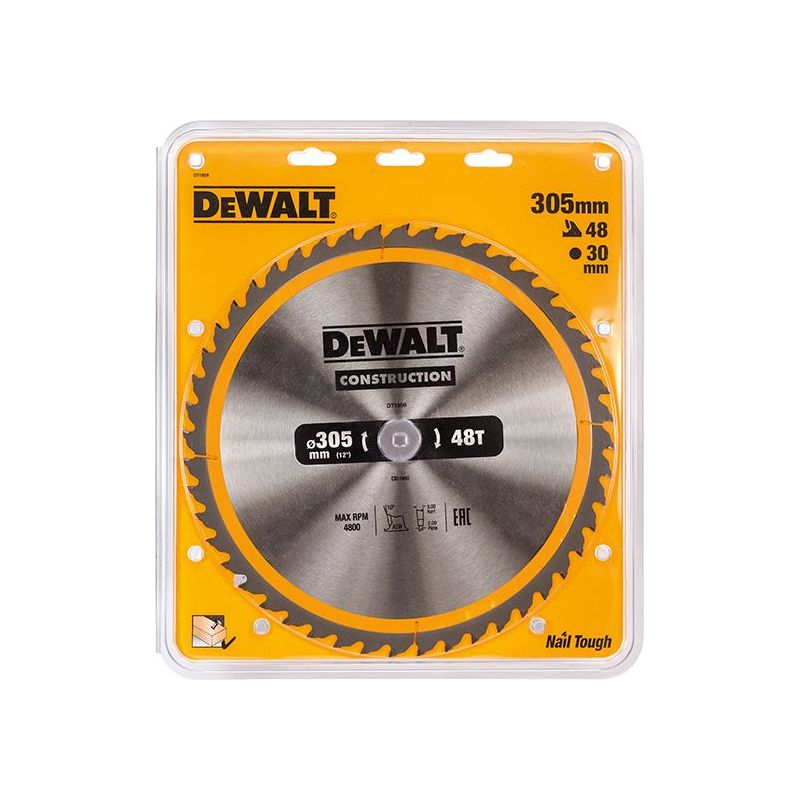 Dewalt Power Tools Stationary Construction Circular Saw Blade 305 x 30mm x 48T DeWALT Power Tools - Dynamic Drive