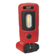 Sealey Rechargeable 360 Inspection Light 3W COB & 1W SMD LED Red Lithium-Polymer Sealey - Dynamic Drive