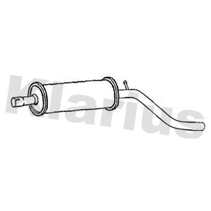 Klarius Box With Centre Pipe Centre fits Vauxhall Meriva 2010-2013 1.4