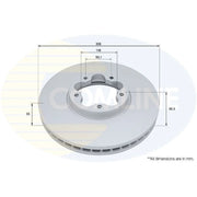 Comline 2 x Front Brake Discs ADC5069V-x2