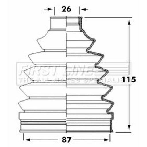 First Line Drive Shaft Bellow Kit Front Left Thermoplast fits Toyota Avensis