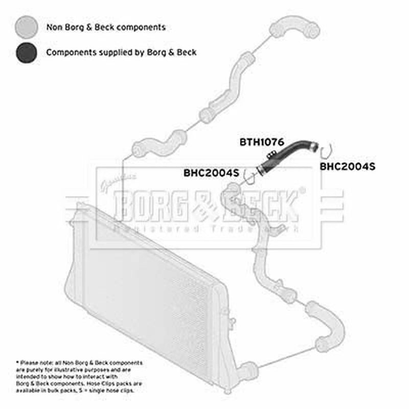 Borg & Beck Intercooler Turbo Charge Air Hose Lower BTH1076