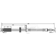 Borg & Beck Brake Hydraulic Hose Line Front Right BBH7836