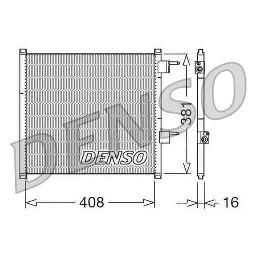 Denso Air Conditioning Condenser fits Ford Ka 1996-2008 1.3 1.6