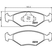 Mintex Front Brake Pad Set fits Fiat Palio 1996-2003 1.0 1.2 1.4