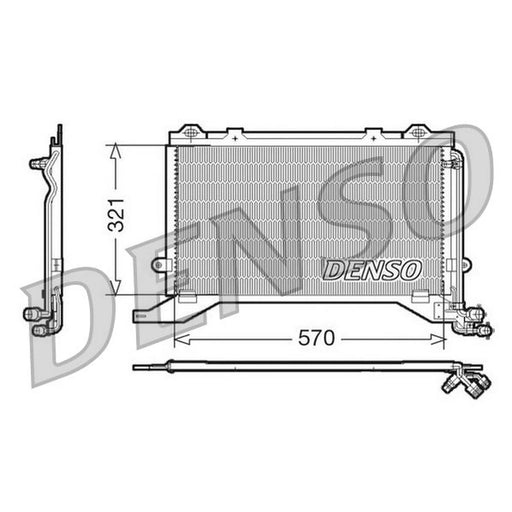 Denso Air Conditioning Condenser fits Mercedes-Benz 190 1983-1993 2.0 201.122