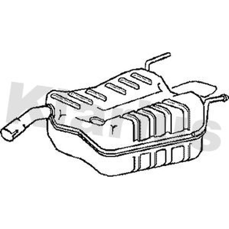 Klarius Box With Tail Pipe Rear fits Opel Vectra C 2002-2006 2.0 2.2
