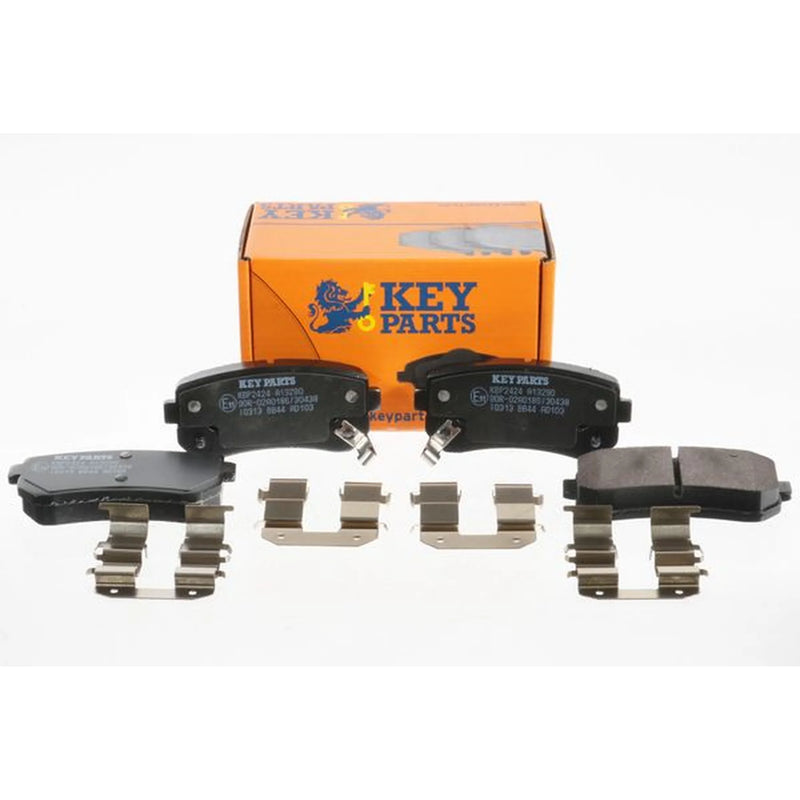 Key Parts 4 x Rear Brake Pad Set fits Hyundai I20 I 2008-2015 1.1 1.2 1.4
