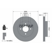 Textar 2 x Internally Vented Brake Discs 92148800