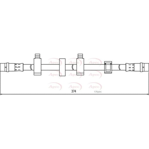 Apec Brake Hydraulic Hose Line Front Left HOS4103