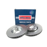 Borg & Beck Front Brake Vented Discs & Pads fits Volvo V70 1995-2000 2.0 2.4 2.5