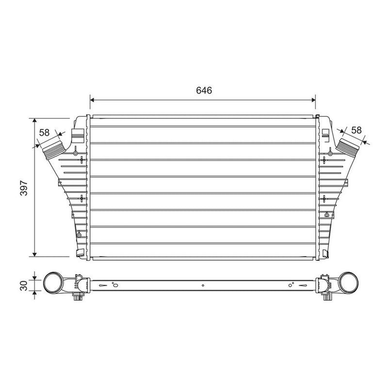 Valeo Intercooler (Charge Air Cooler) 818722