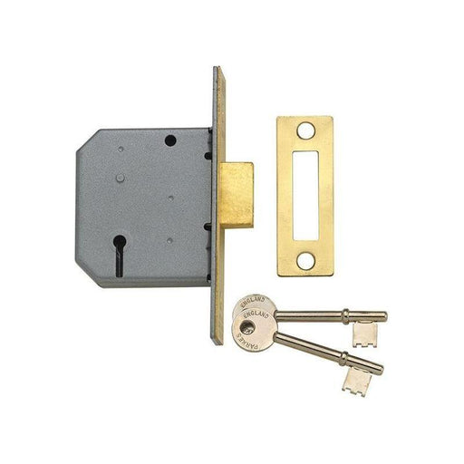 Yale Locks PM322 3 Lever Mortice Deadlock Polished Brass 79mm 3in Yale Locks - NN4 Online