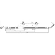 Juratek Brake Hydraulic Hose Line Front Right fits Audi A4 Allroad B9 2016-2019