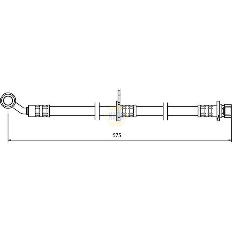 NAPA Brake Hydraulic Hose Line Front Right fits Honda Civic VII 2000-2005