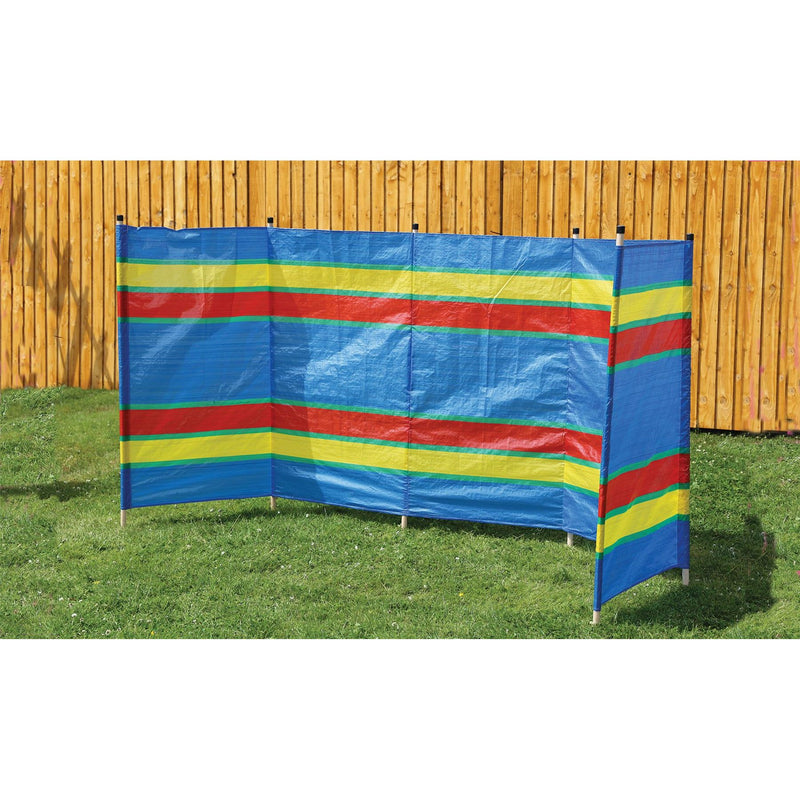 6 Pole Multicoloured Polythene Windbreak 1445 Quest - Dynamic Drive