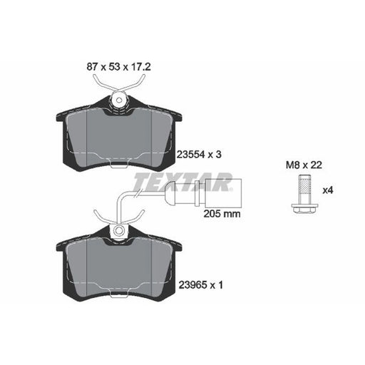 Textar Rear Brake Pad Set 2355403
