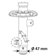 KYB Shock Absorber Damper Strut Front Right fits Peugeot 208 Hatchback 2014-2019