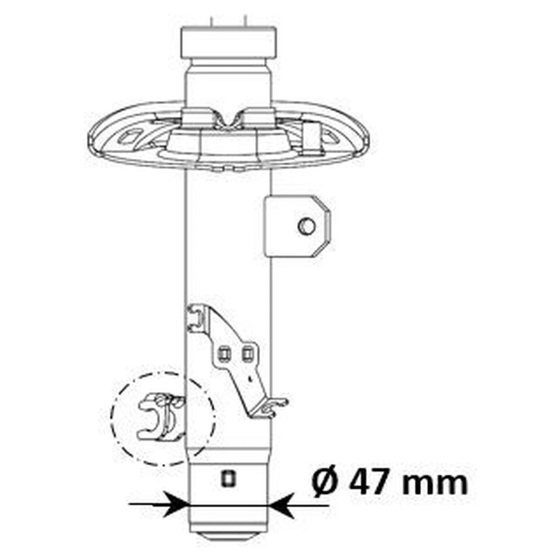 KYB Shock Absorber Damper Strut Front Right fits Peugeot 208 Hatchback 2014-2019
