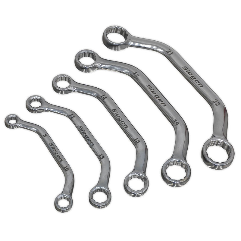 Sealey Obstruction Spanner Set 5pc Metric S0716 Siegen by Sealey - Dynamic Drive