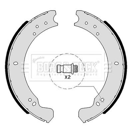 Borg & Beck Brake Shoe Set Axle Kit BBS6049