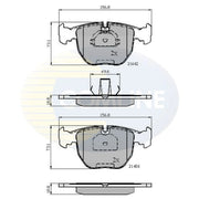 Comline Front & Rear Brake Discs & Pads fits BMW X5 2000-2006 3.0 4.4